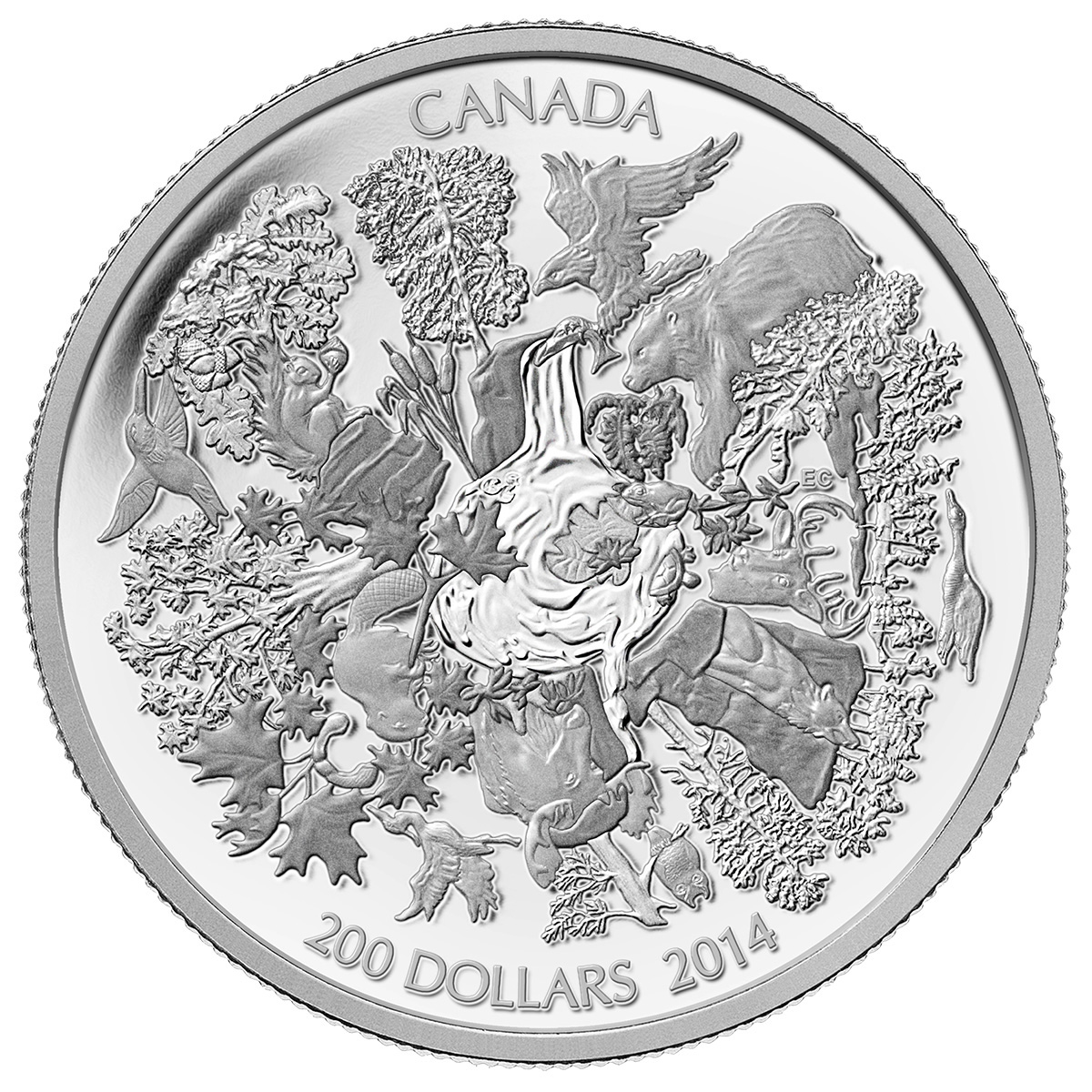 CANADA 2014 $200 Fine Silver Commemorative Coin - Towering Forests - $200 for $200 - #5 In Series