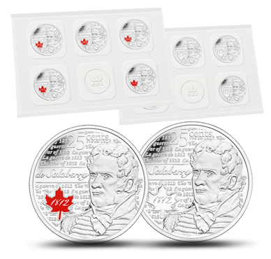 CANADA 25 cents 2013 de Salaberry Uncirculated Quarter 10-Pack
